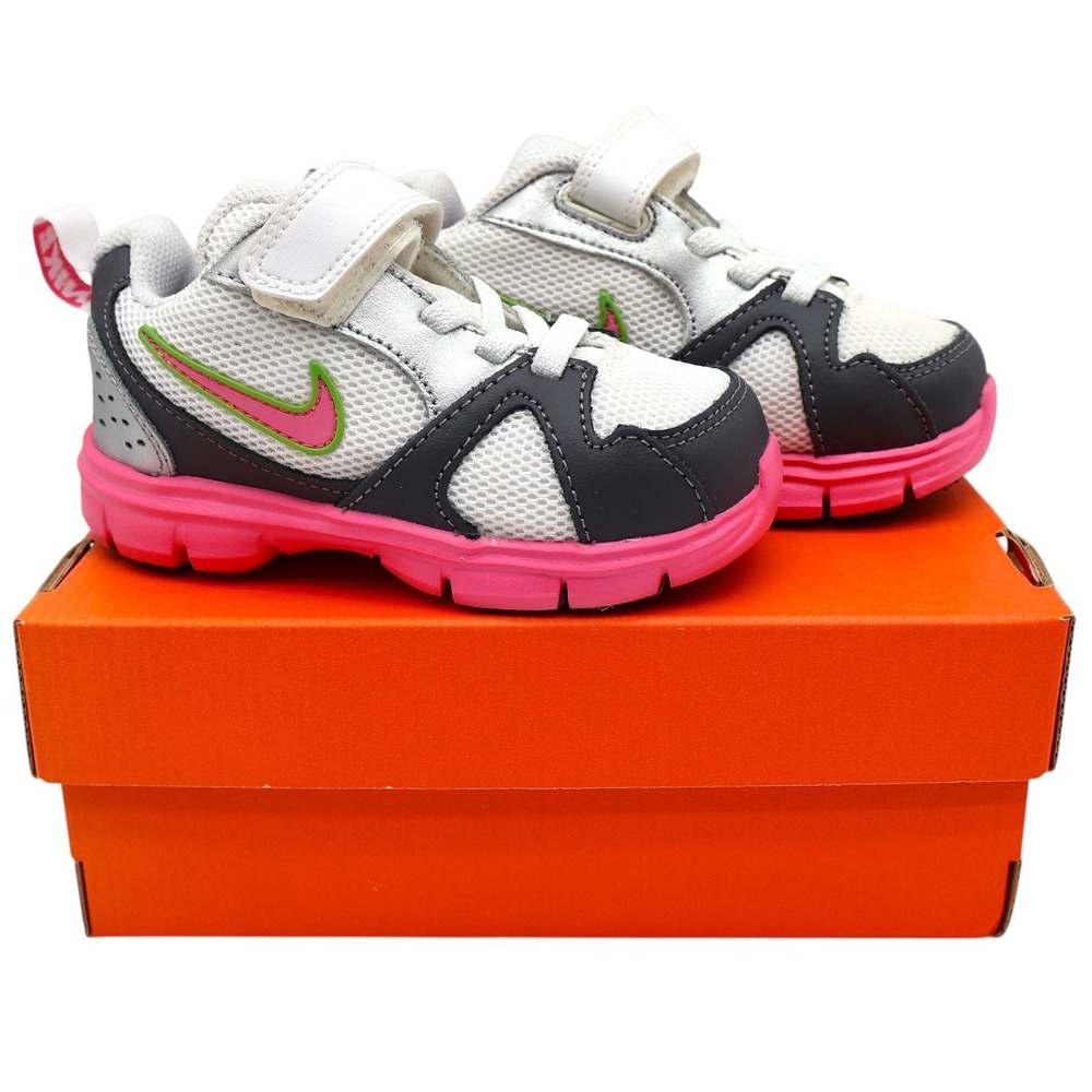 Nike Endurance Trainer TD Toddler Size 6C White Pink Grey Sneakers 429910-100